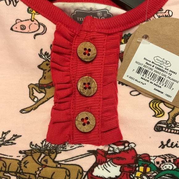Mud Pie Pink Christmas Pajamas - Picture 3 of 4
